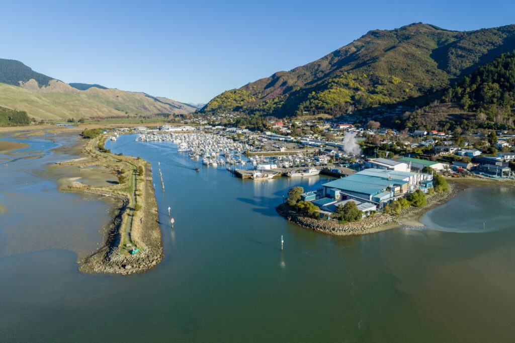 Aerial photo of Havelock, New Zealand